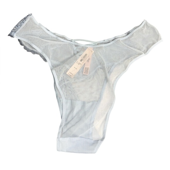 Victoria's Secret Boho Floral Embroidery Brazilian Panty Blue - Picture 3 of 7